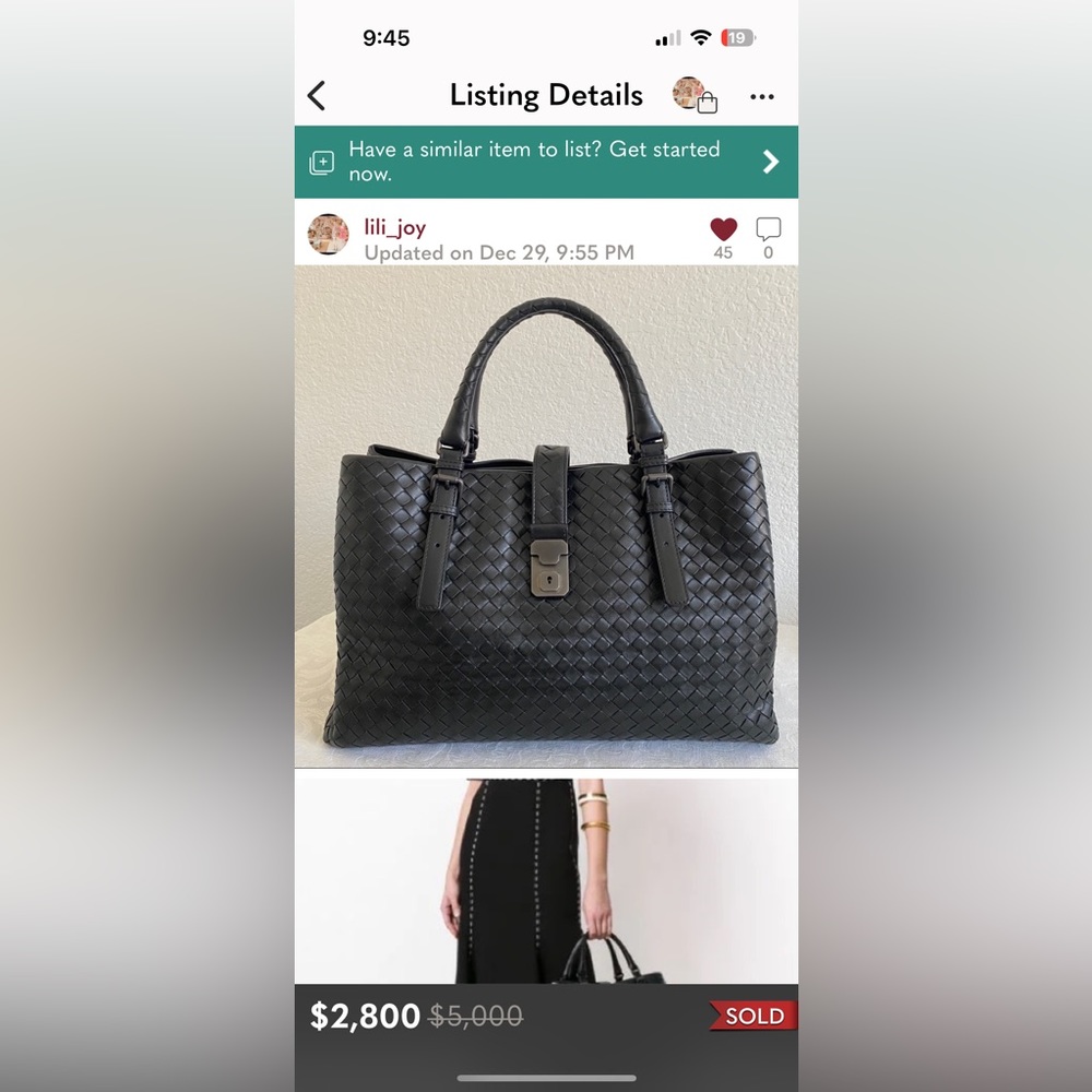 Rare Bottega Veneta Roma large handbag - Picture 16 of 17